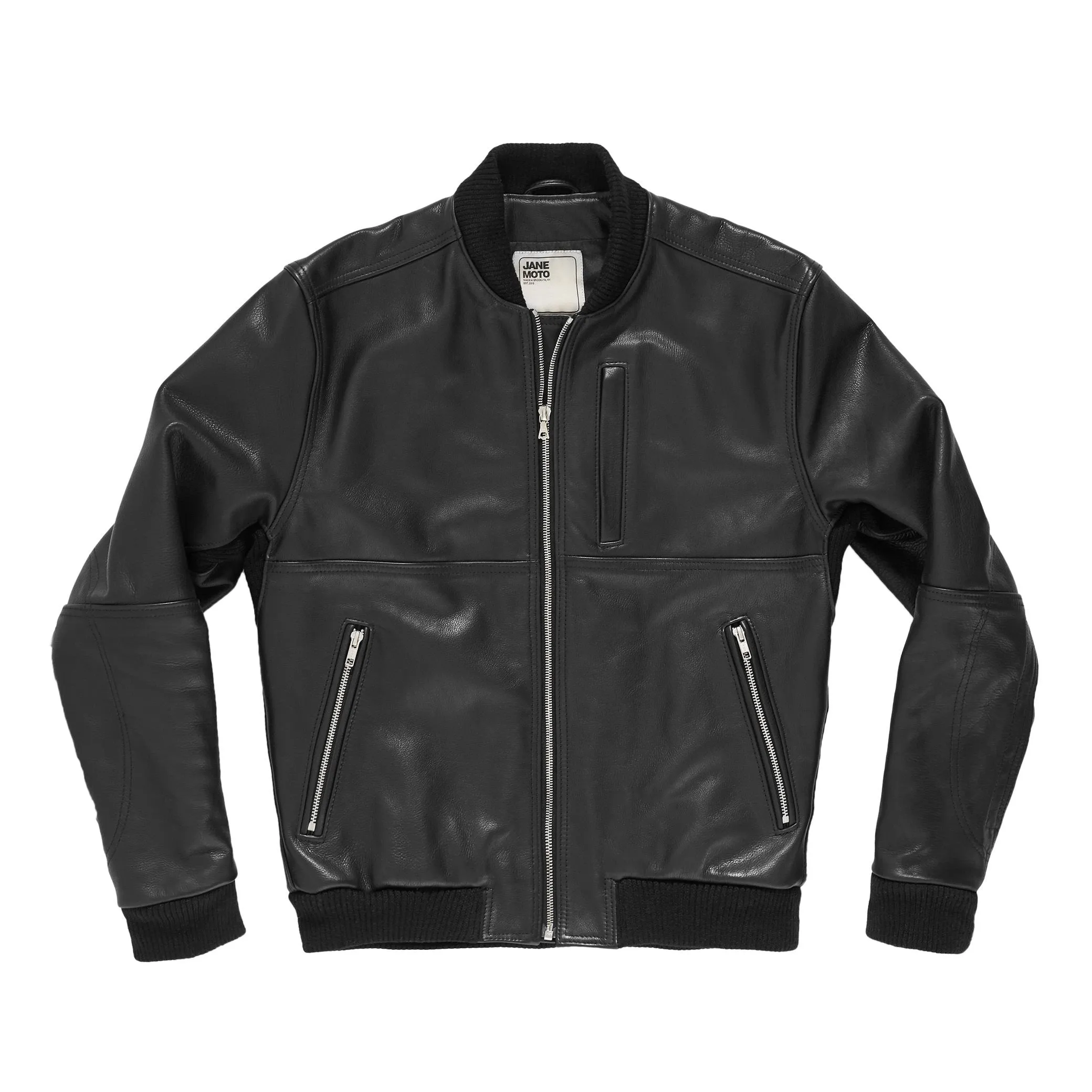 Anti Pilling Textile THE MARCY Leather Bomber - Black