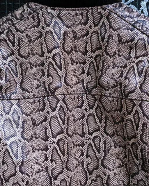 Casual Fit Layer THE MARCY Leather Bomber - Snake Print