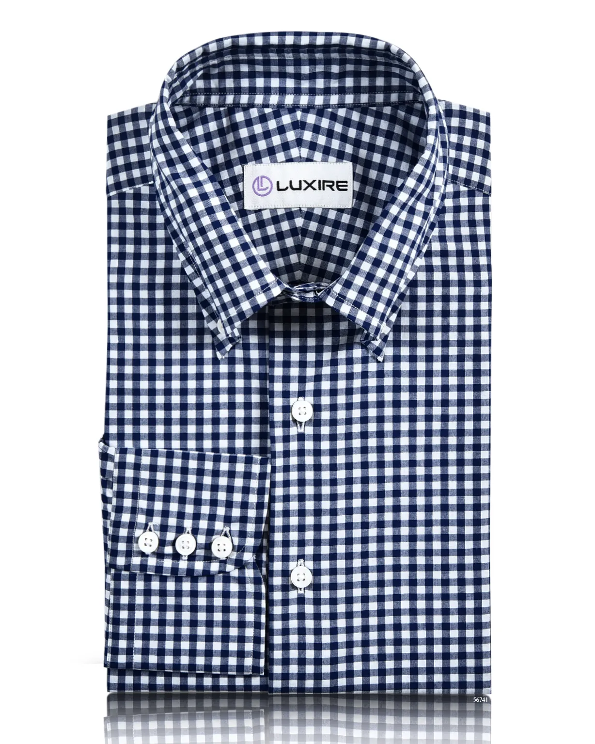Classic Navy Gingham Shirt All-Occasion Wear Cozy Wear
