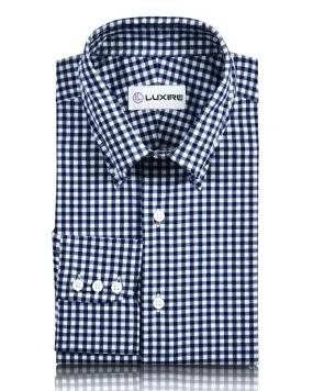 Classic Navy Gingham Shirt All-Occasion Wear Cozy Wear