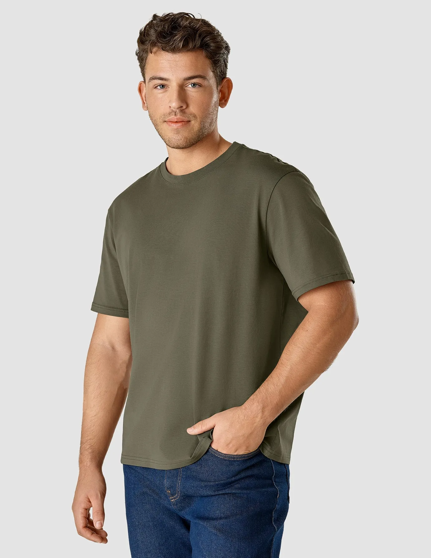 Seasonal Comfort Style Supima T-Shirt Box Fit Remote Green