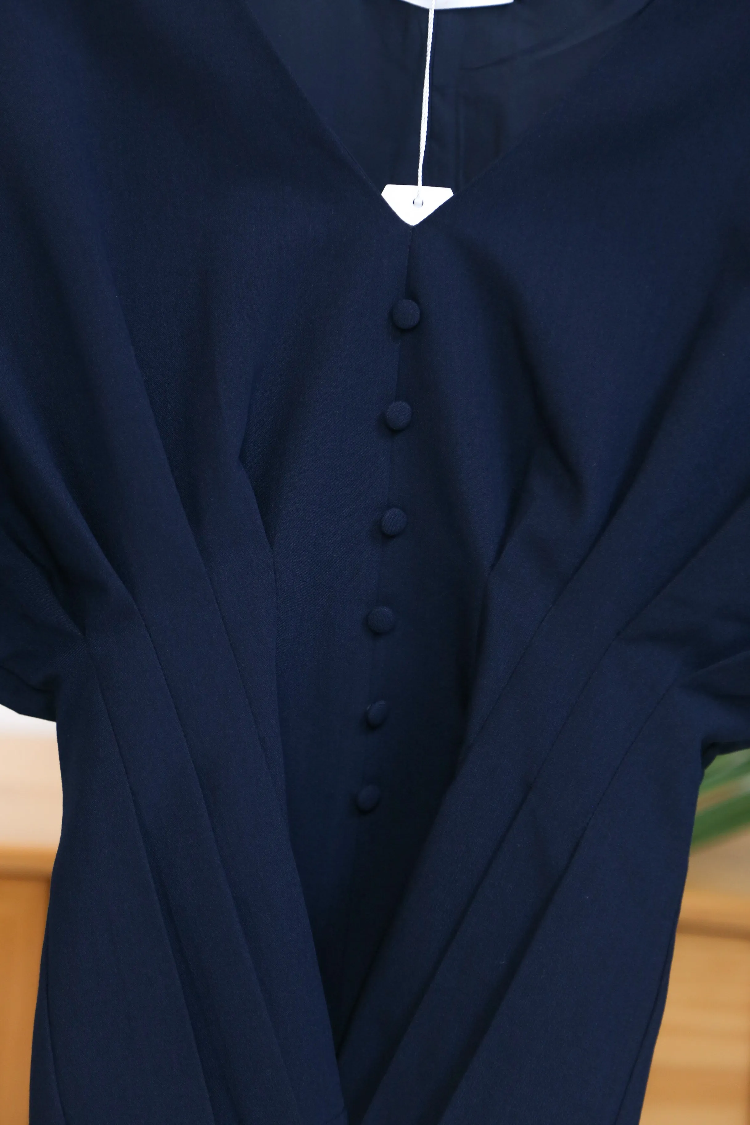 ZeroWastePattern HypoallergenicConstruction Kyoto Waist Blouse Navy