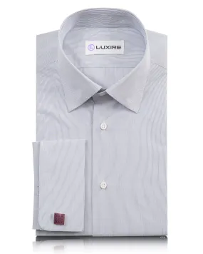 Blue Hairline Stripe On white Shirt Fitted Shape