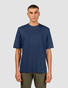 Heavy Box Fit T-shirt Navy ReinforcedNeckline
