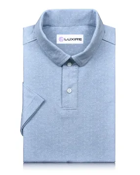 Active Layering Light Blue Dotted Polo T-Shirt