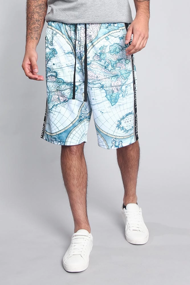 Structured Hemline World Conquer Track Shorts