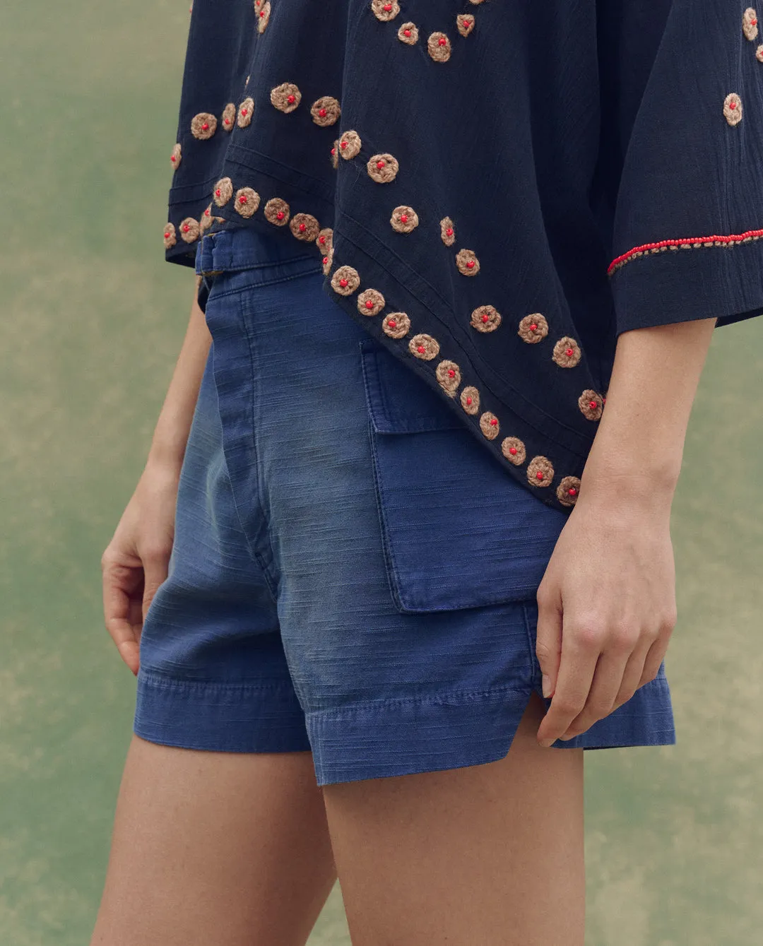 Durable Hemming The Great Cargo Fatigue Short in Vintage Blue