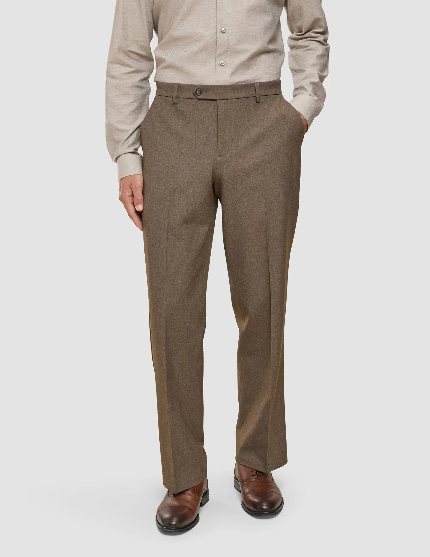 Sport Performance Design Water Resistant Essential Suit Pants Relaxed Fit Saddle Brown Melange