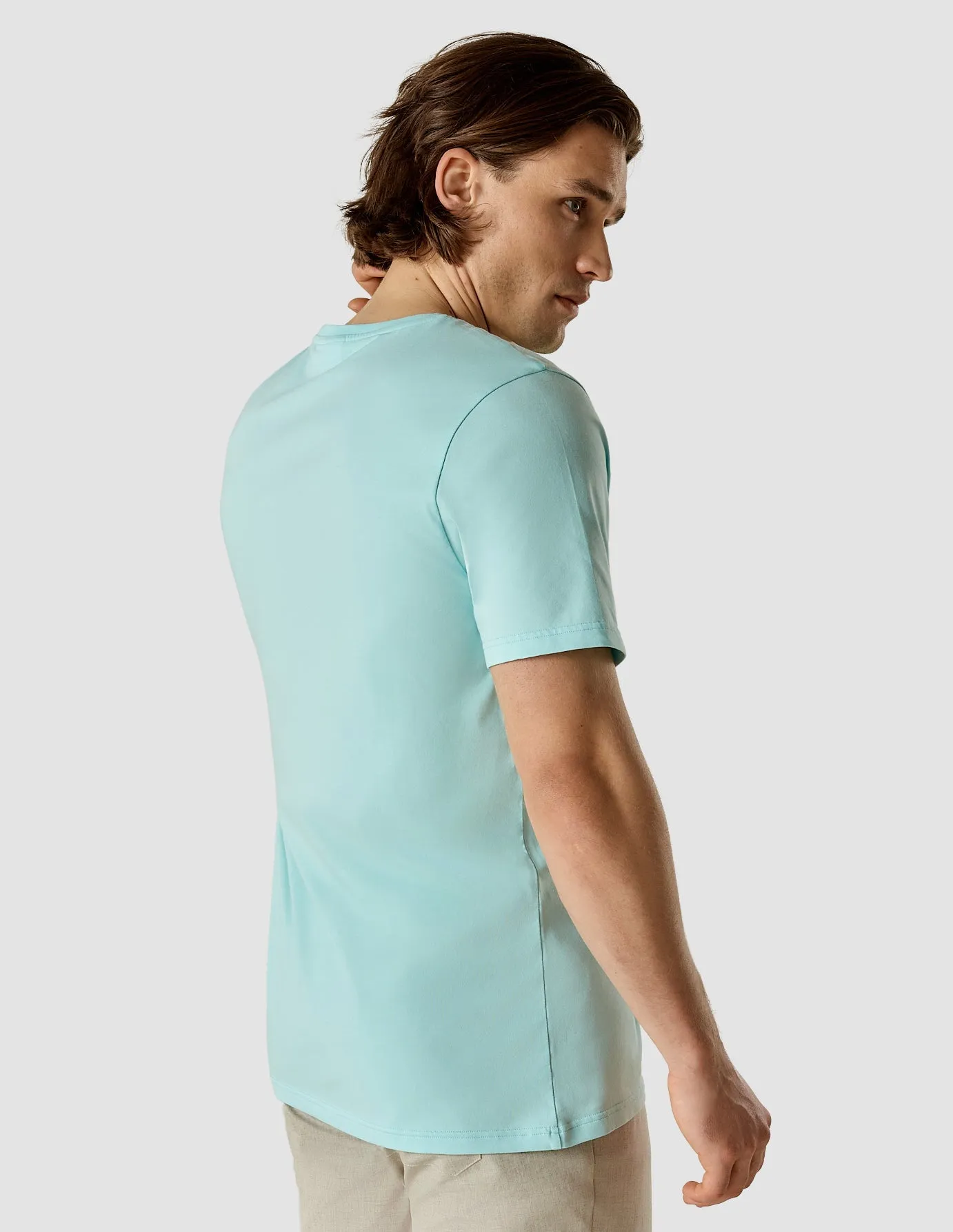 teenagers' Minimalist Style Supima T-shirt Aqua
