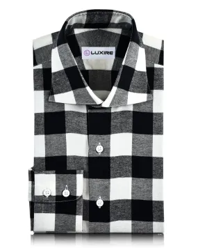 Black White Checks Waffle Weave Workwear Ready