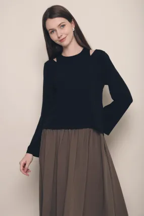 HighDensity Weave NonIrritatingStitching Bora 2-Piece Everyday Top Black