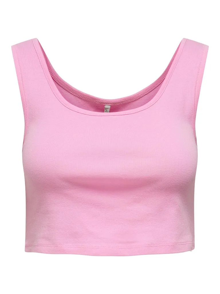 Bonded Seam Technique Layered Panel Design Kira Cotton Cropped Tank