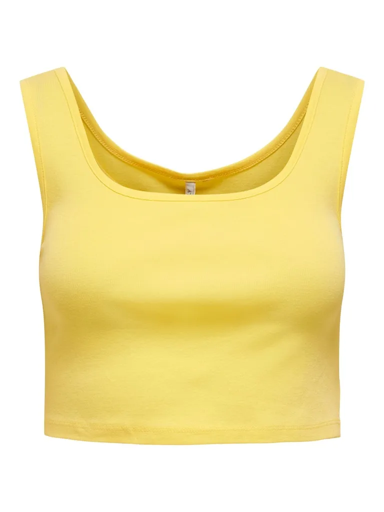 Kira Cotton Cropped Tank MeshLining