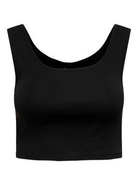 Kira Cotton Cropped Tank Stretchable Neckline