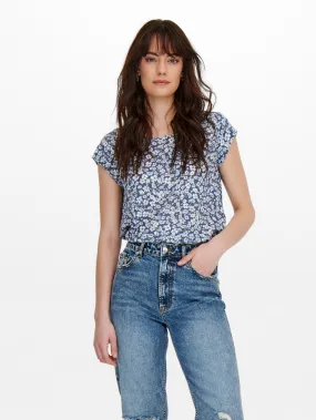 Airflow Mesh Insert Easy Wear Vic Printed Top