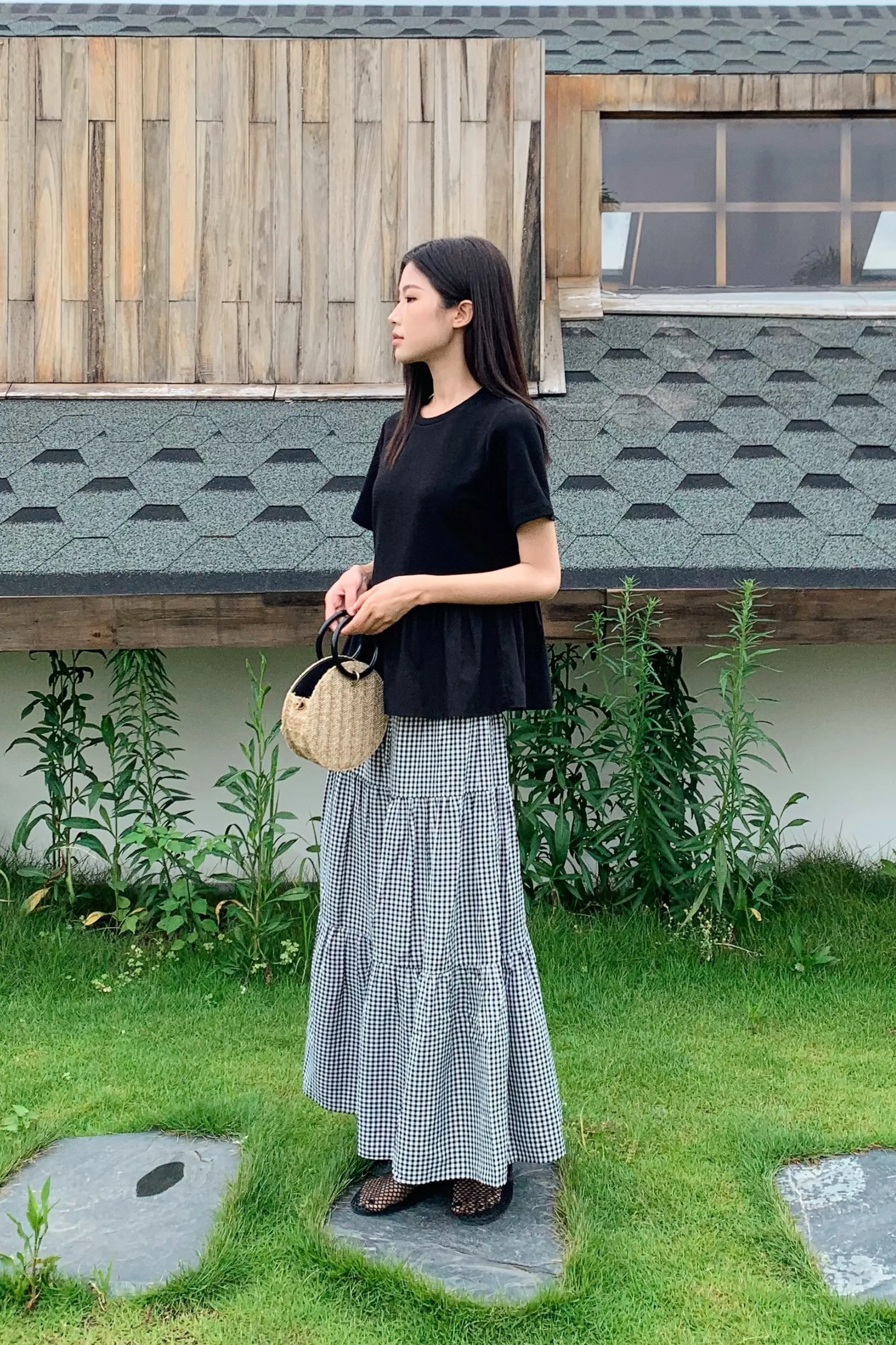 Sightseer Babydoll Top Black Non Chafing Side Seams