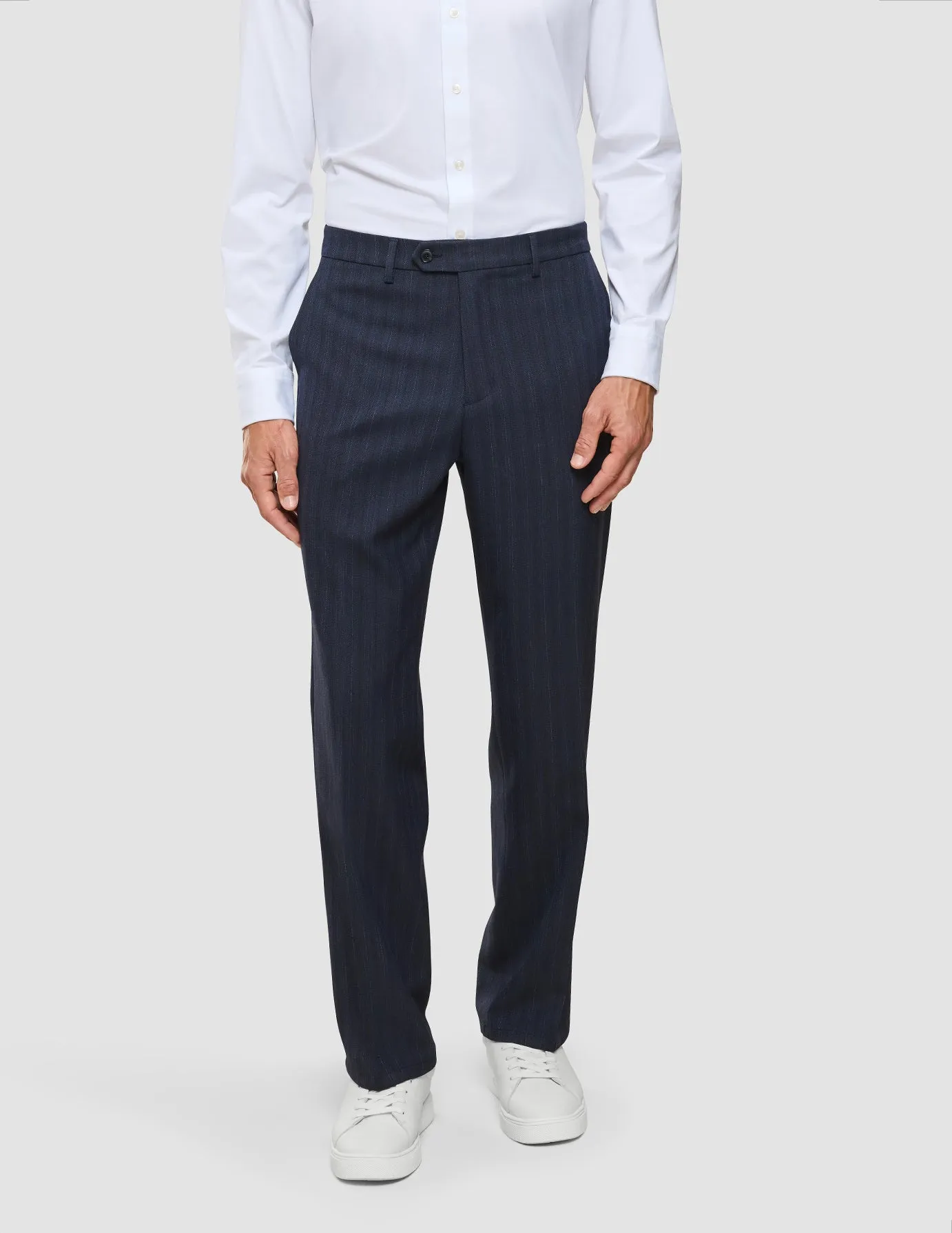 clean look Heritage Pants Relaxed Fit Dark Navy Pinstripe