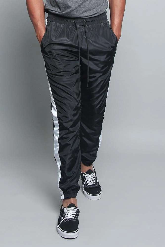Low Bulk Design Casual Comfort Wear Striped Windbreaker Track Pants