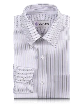 Personalized Touch Monti Black Blue Pinstripes Shirt