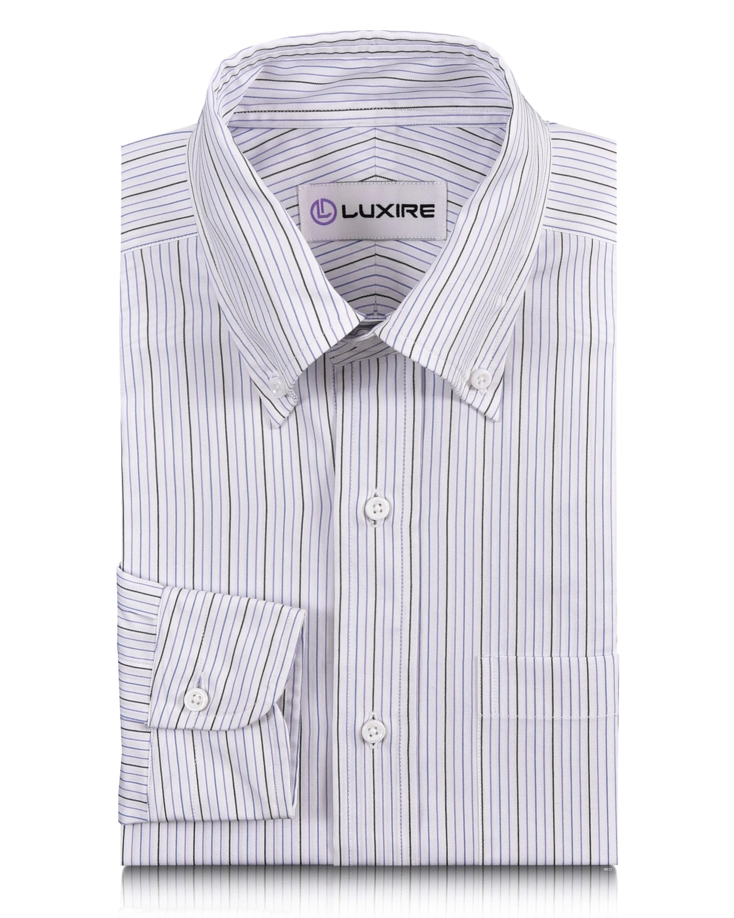 Personalized Touch Monti Black Blue Pinstripes Shirt