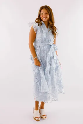 Subtle Flow Lounge Style The Small Details Midi Dress-Baby Blue