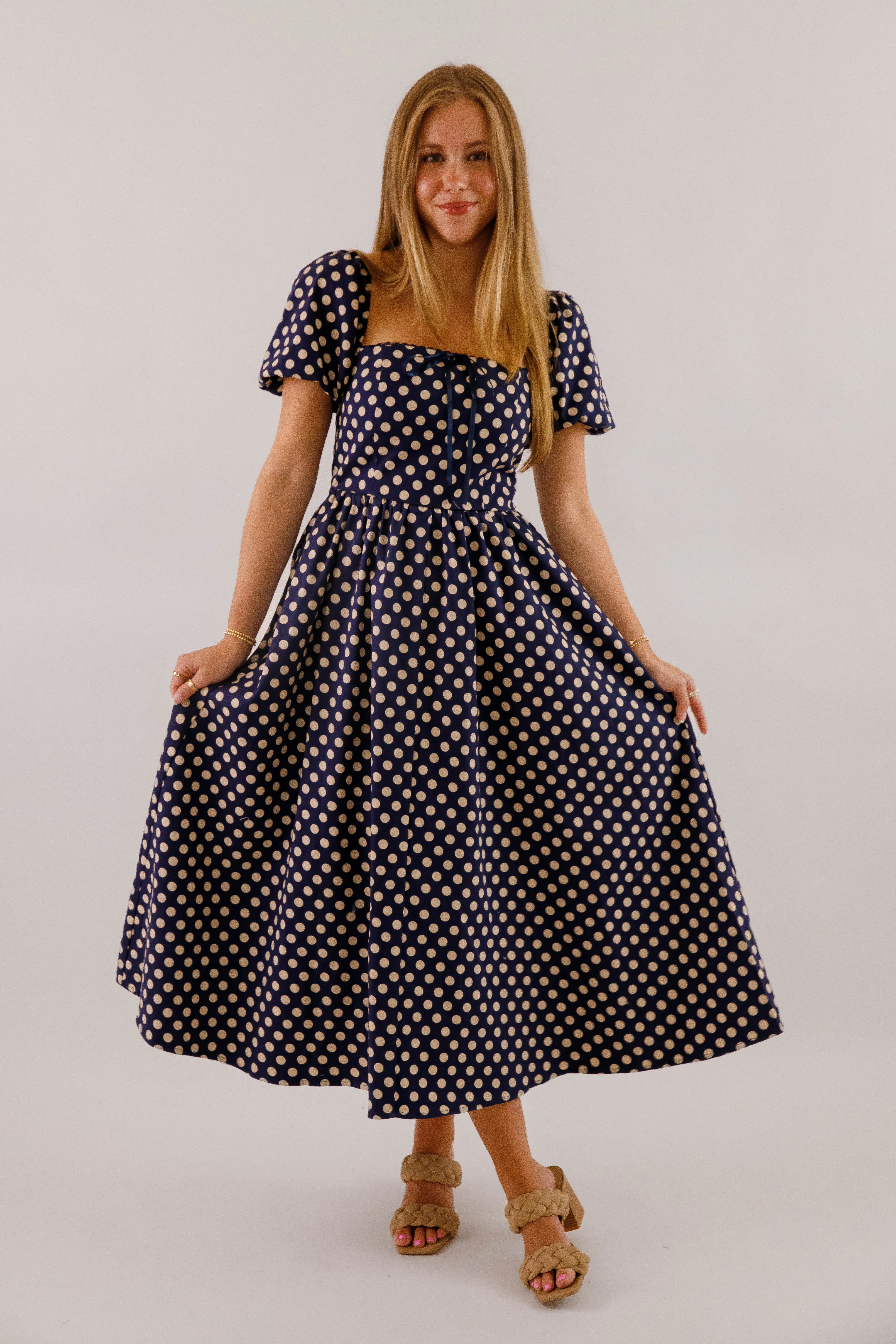 Paris in the Fall Midi Dress Warm Undertone