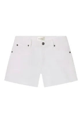 Comfort Focused Comfort Waist Frame Denim Hang Short in White