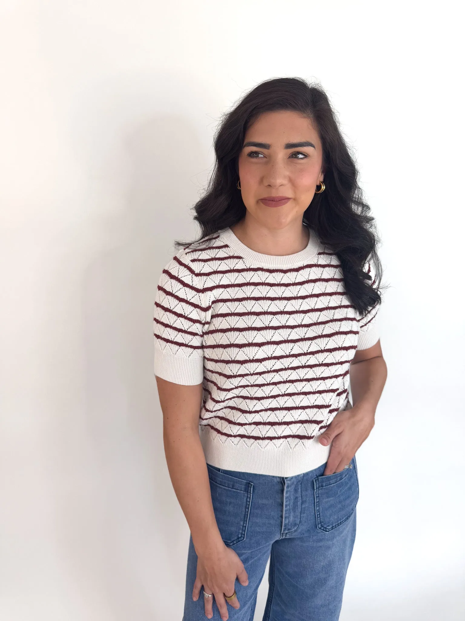 Relaxed Comfort Fit Norris Marshmellow Stripe Sweater