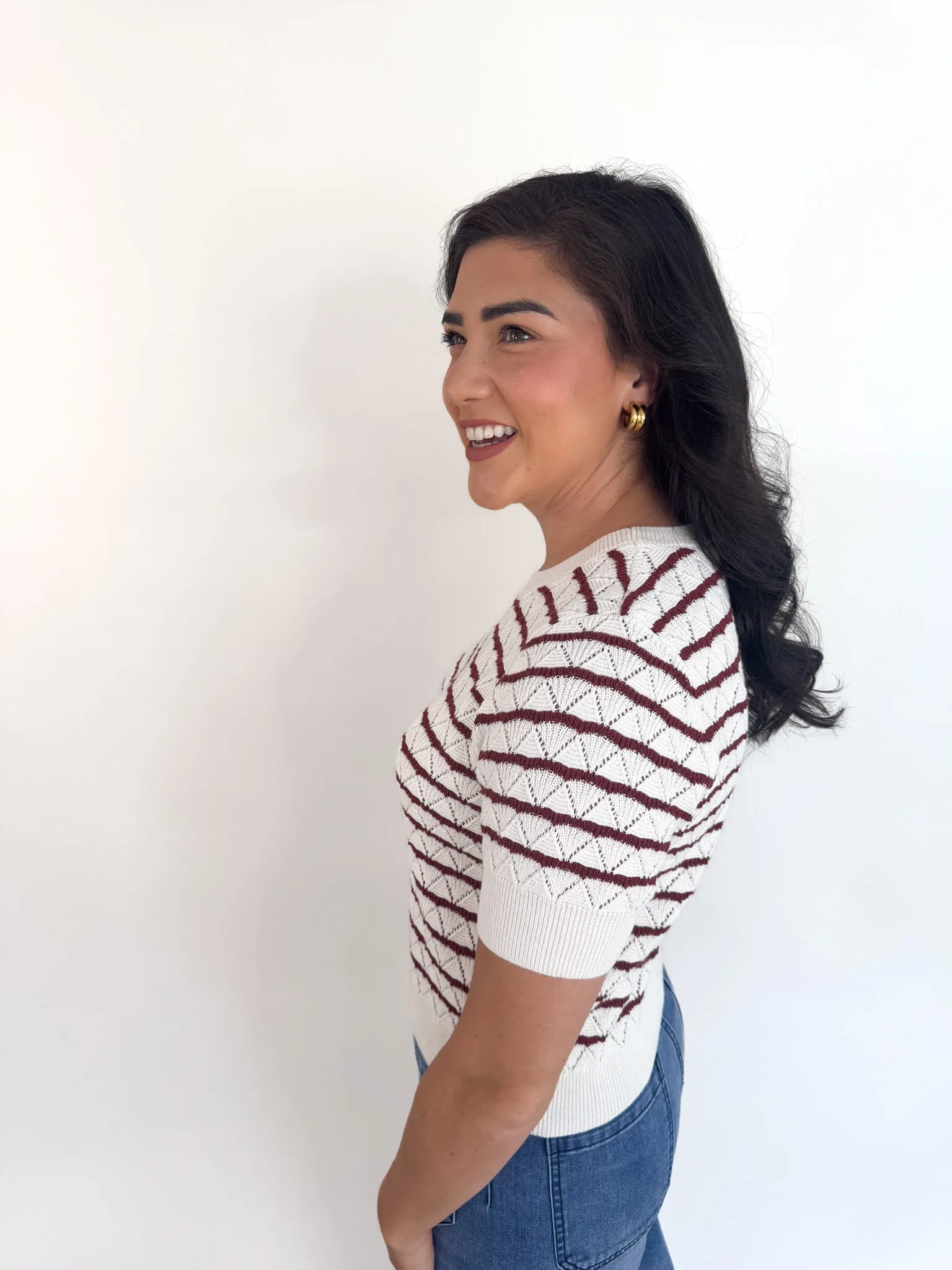 Comfortable Choice Sporty Fit Norris Marshmellow Stripe Sweater