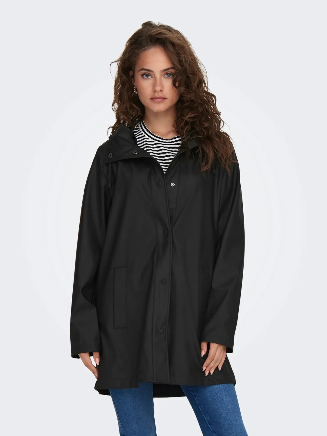 Ellen Raincoat - Black Water Resistant Shell Heat Trapping Layer