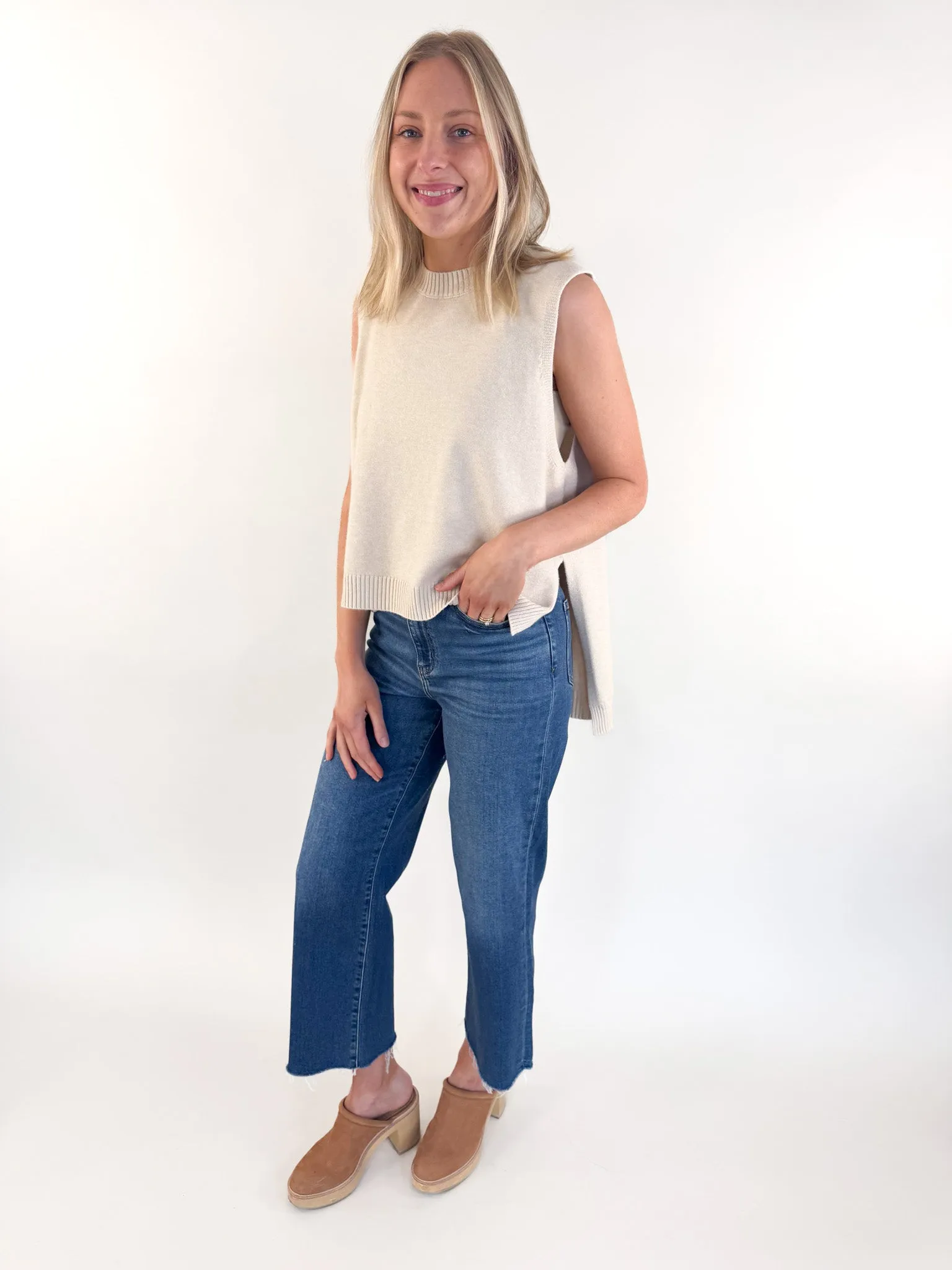 Soft and Stretchy Quick Change Ember Sleeveless Sweater