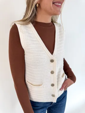 Cold Weather Fashion Emery Macrame Sweater Vest