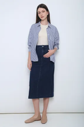 Emmy Stripe Pocket Shirt Navy OdorResistant Technology QuickDryTechnology