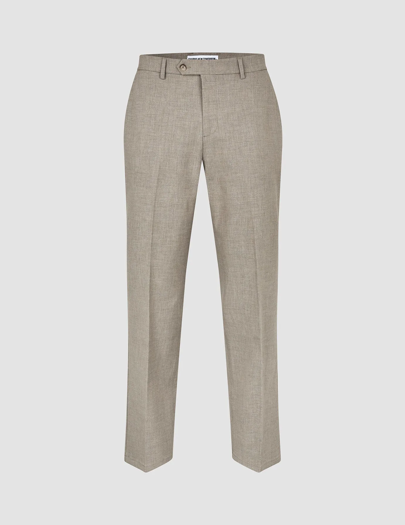 Essential Suit Pants Relaxed Fit Beige Melange Easy Fit Design