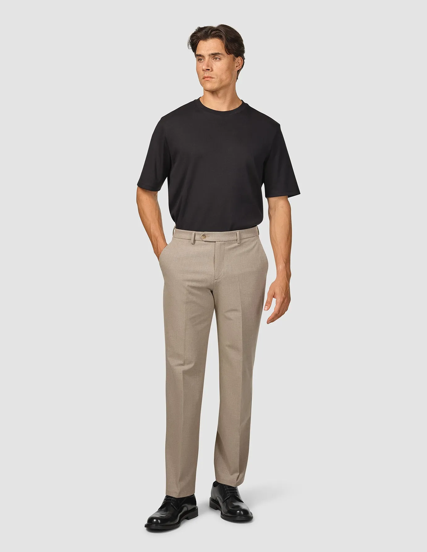Essential Suit Pants Relaxed Fit Beige Melange Comfy All-Day