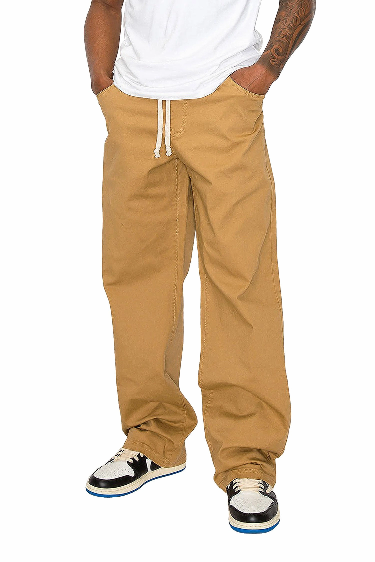 Men's Essential Baggy Fit Open Bottom Jogger Pants Everyday Essential Light Wear Fit
