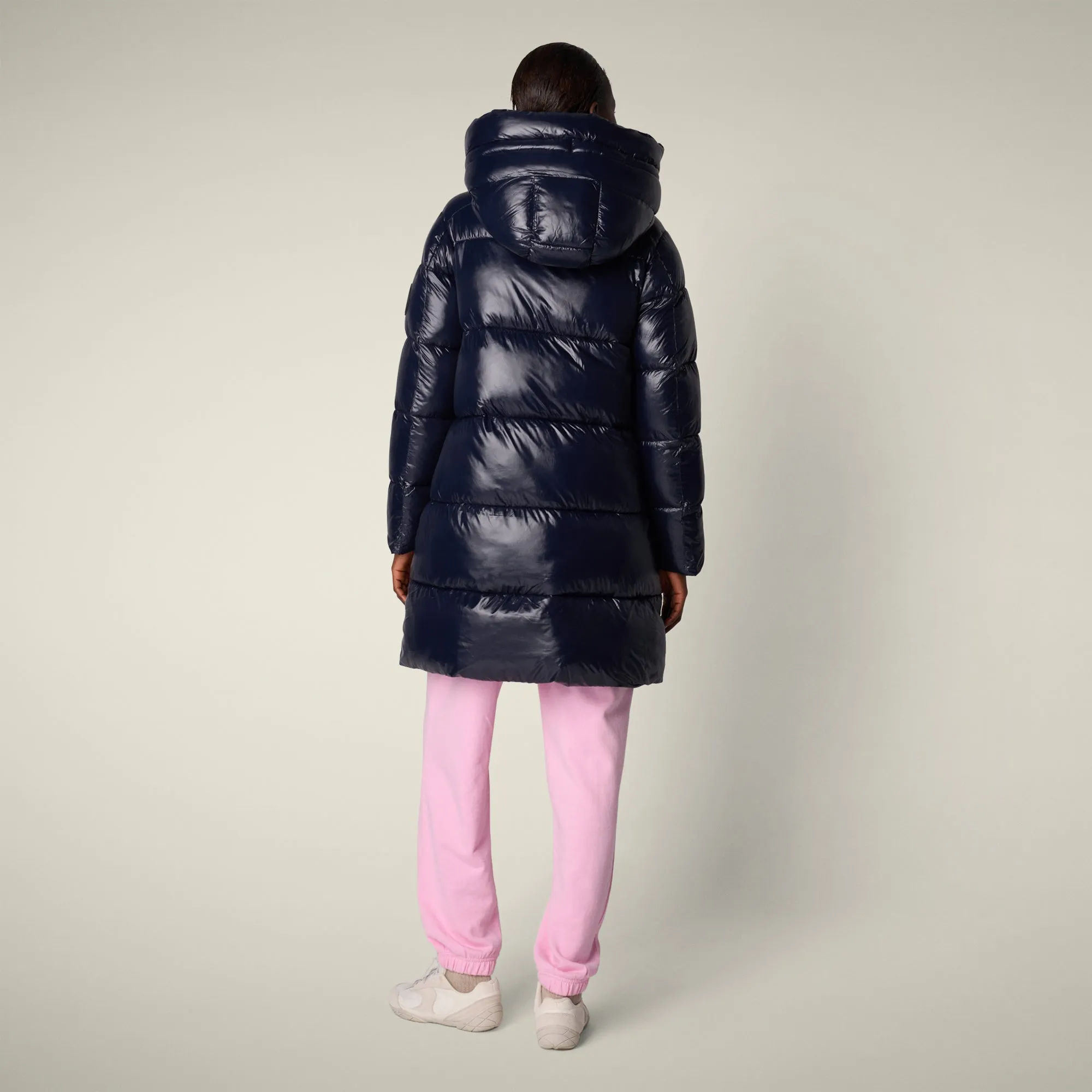 Women's Animal free puffer Coat bella in blue black Cold Outfit