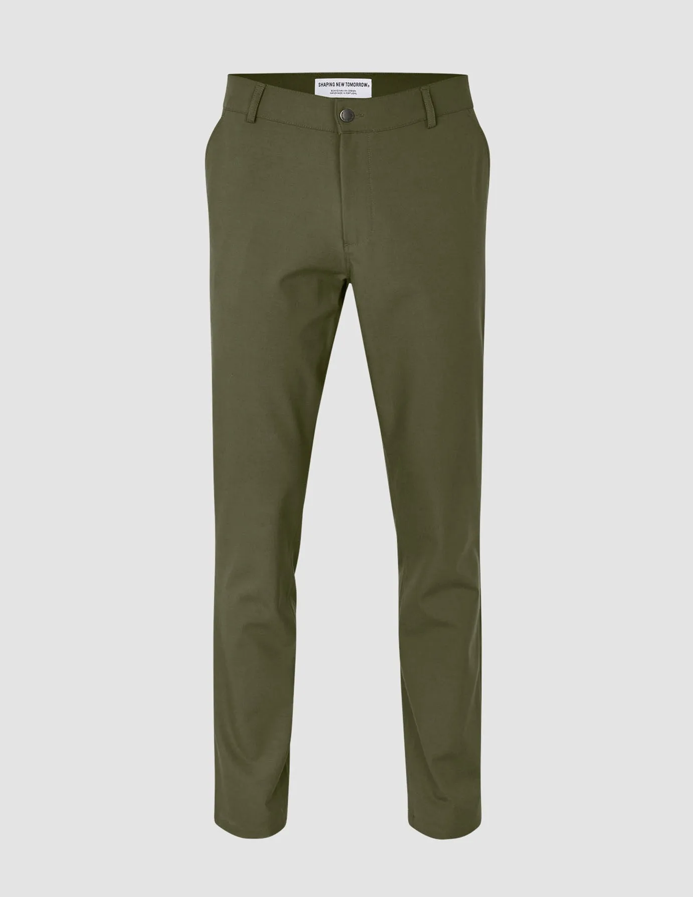 Essential Pants Regular Clover Green Tailored Fit High Rise