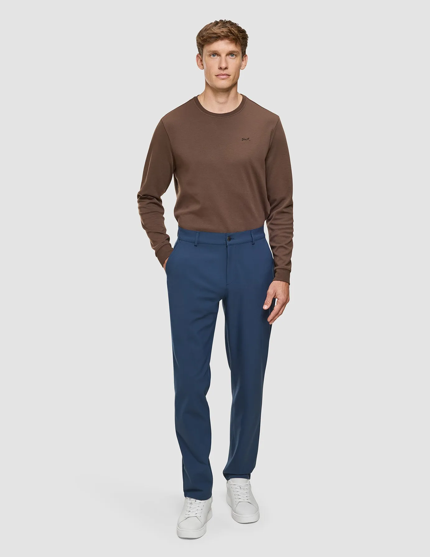 Essential Pants Regular Marine Blue Comfy Ease Casual Essentials