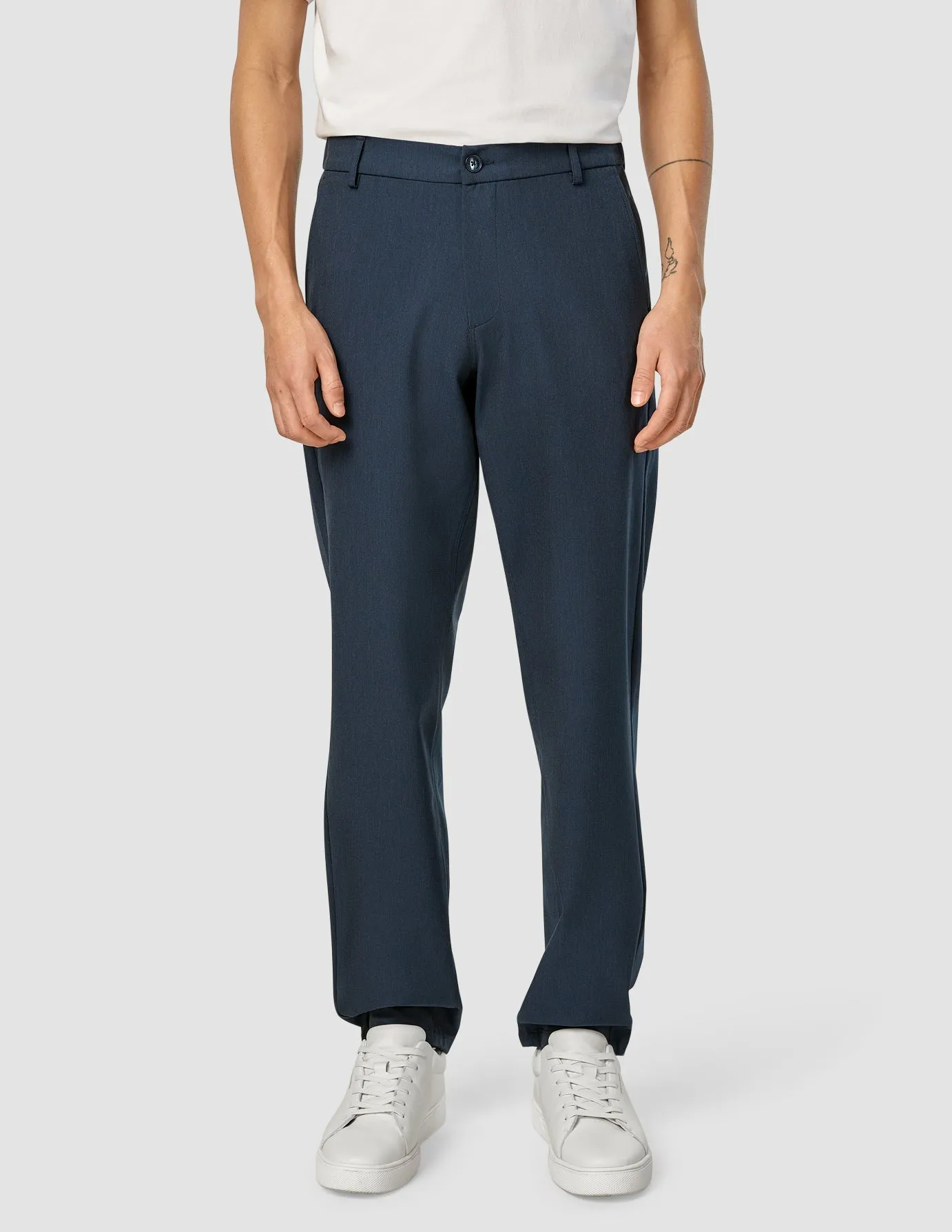 Essential Pants Relaxed Fit Navy Melange NonBindingWaistline