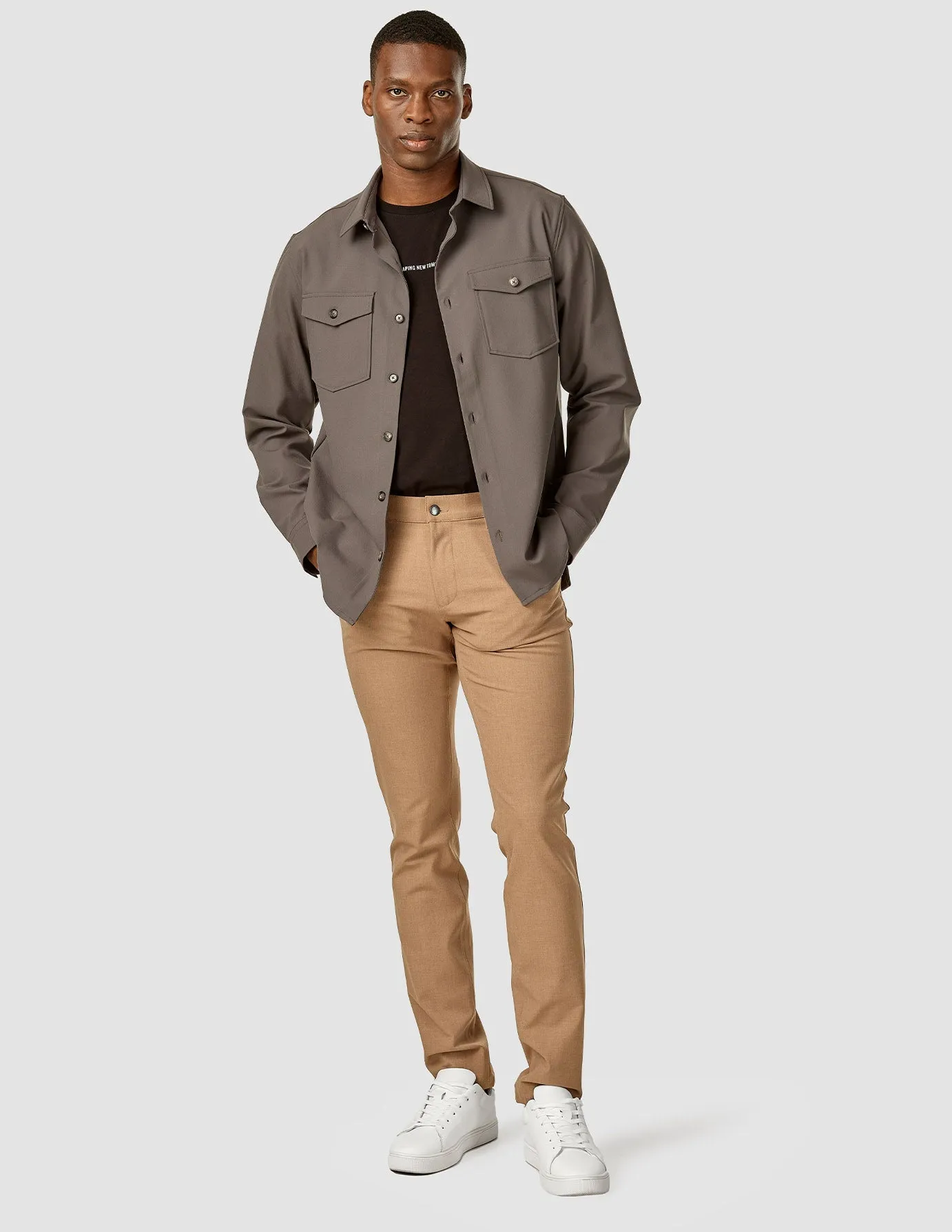Essential Pants Slim Sand Melange Tough Flex