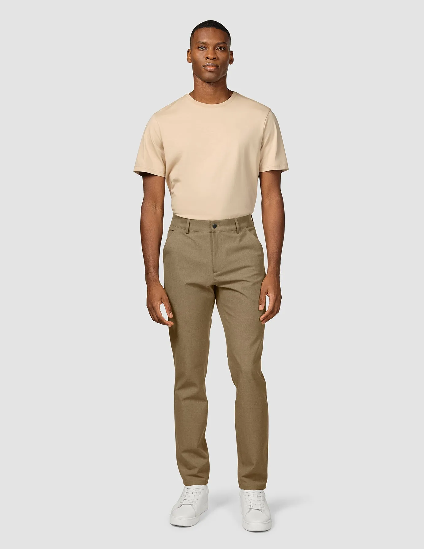 Work Ready Plus-size option Essential Pants Slim Vintage Brown Melange