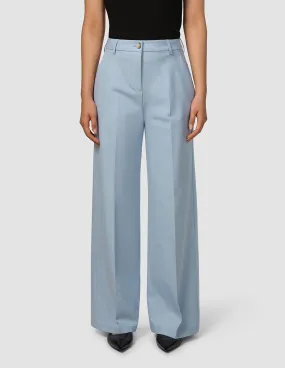 Essential Pants Wide Sky Blue Melange Athletic Flex Wear