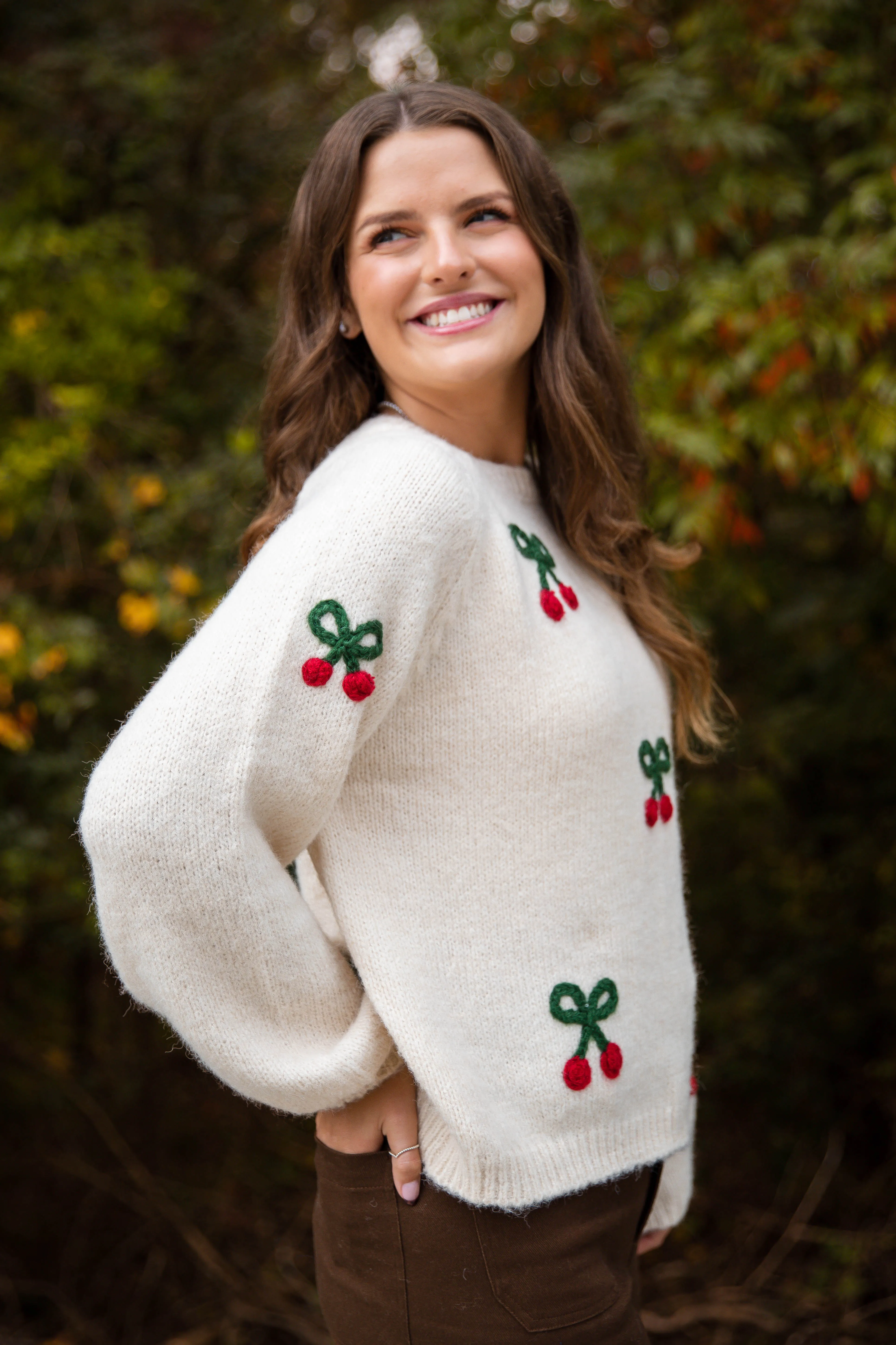 Eco Conscious Processing My Cherry Lip Gloss Sweater