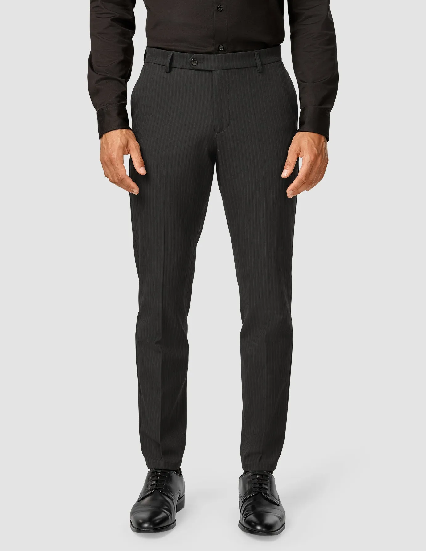 Performance Design Fit Flexible Seam Essential Suit Pants Regular Asphalt Pinstripe