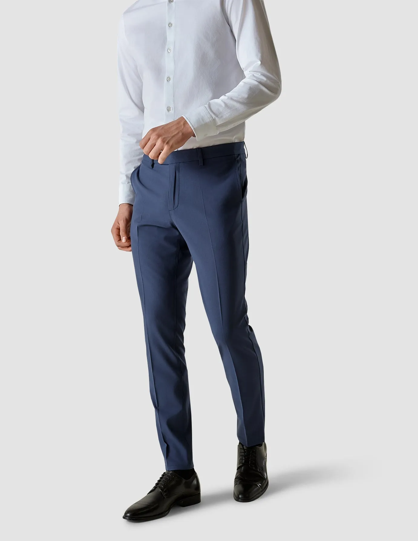 quick dry Secure Cuff Design Essential Suit Pants Regular Marine Blue