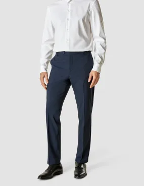 Essential Suit Pants Regular Navy Melange Windproof coating Durable Wear