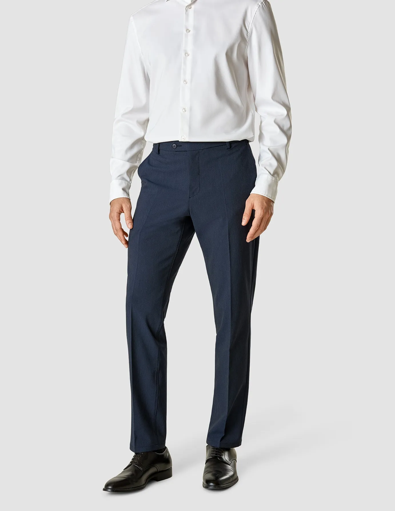 Essential Suit Pants Regular Navy Melange Windproof coating Durable Wear