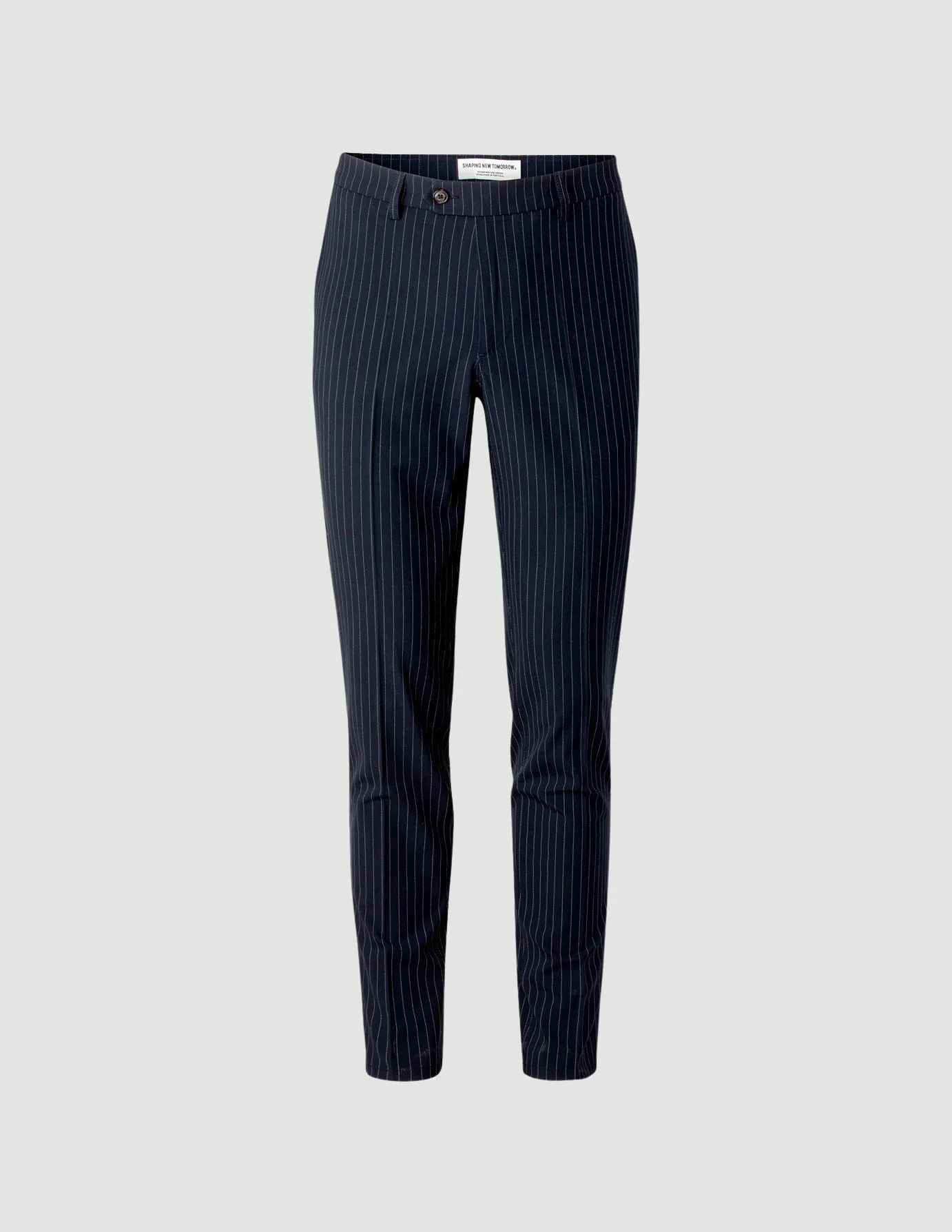 Essential Suit Pants Regular Navy Pinstripe clean look Ripstop Fabric Technology