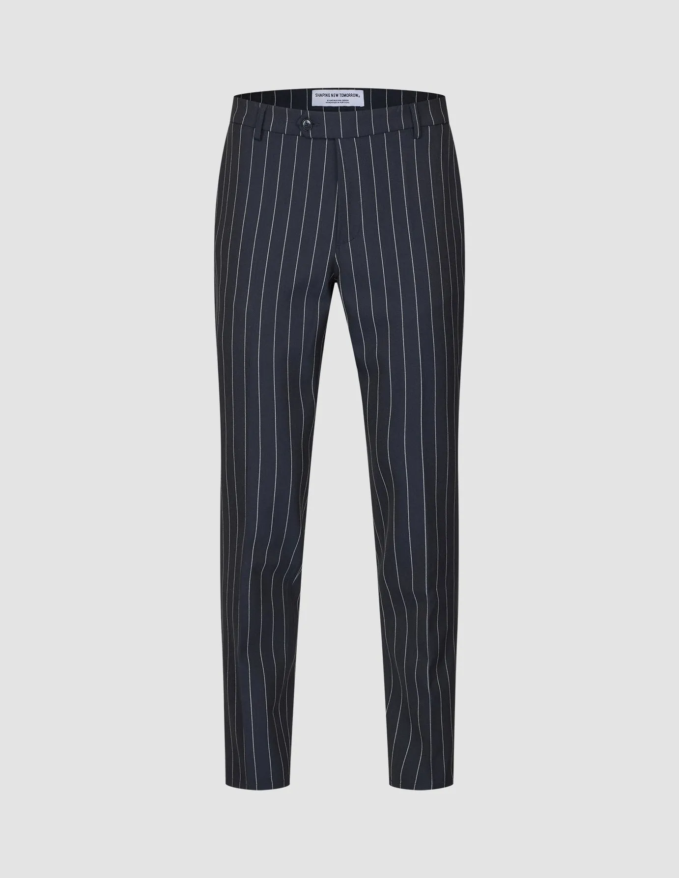 Essential Suit Pants Regular Navy Stripes Casual Vibes